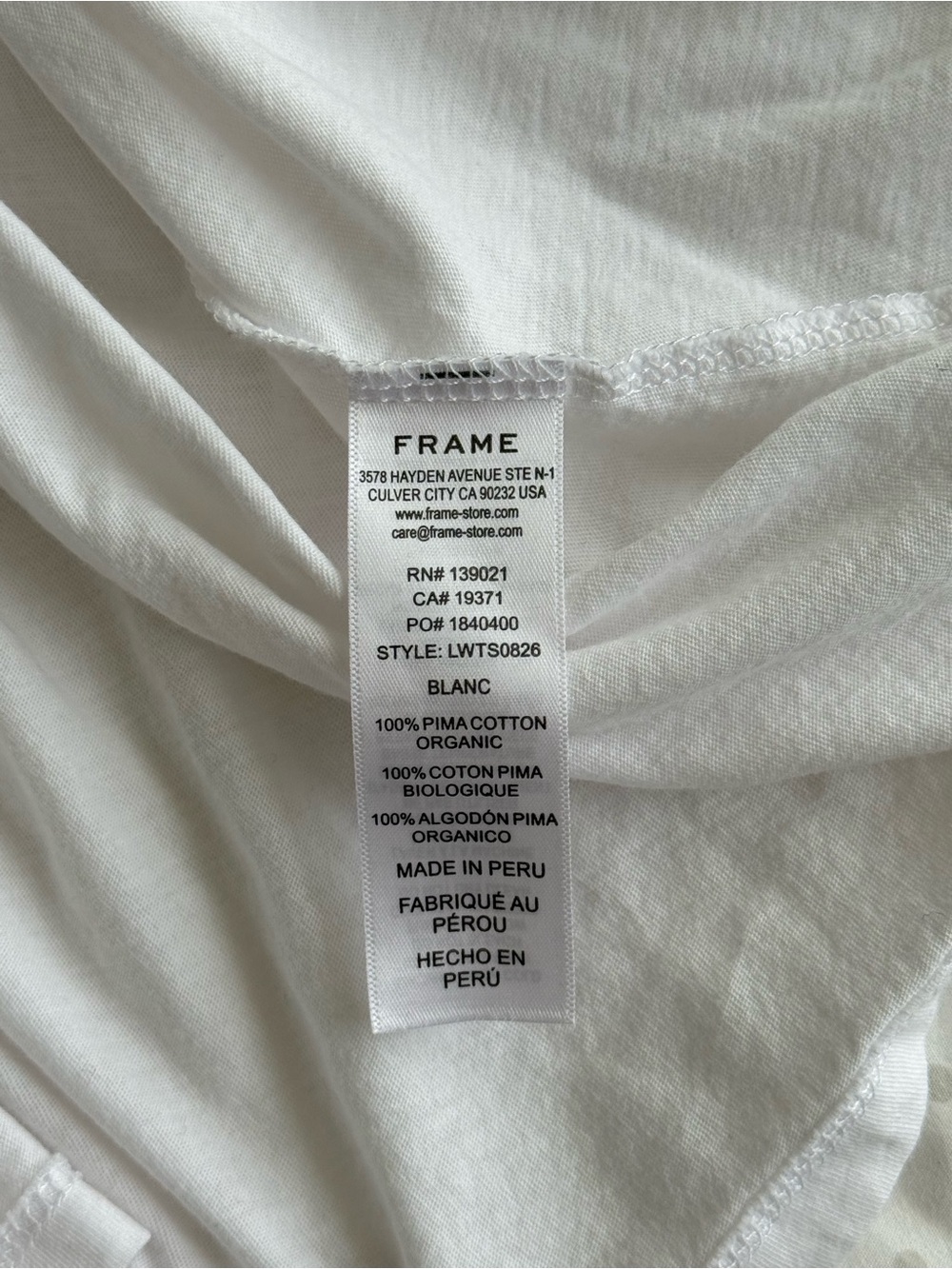 2x Frame 100% Organic Cotton V-Neck Tees - Size L - Picture 4 of 4